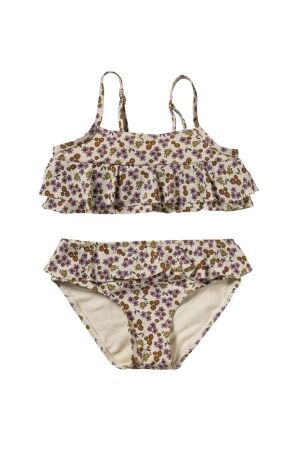 Salted Stories Sparkly Flower Bikini Bombay Brown