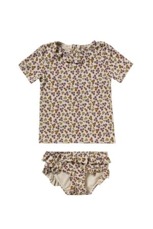 Salted Stories Sparkly Flower UV-werende zwemset Bombay Brown