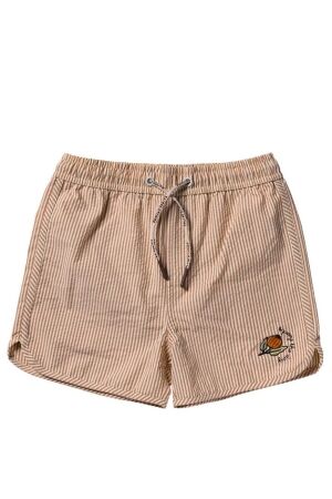 Salted Stories Seersucker Zwemshort Bombay Brown
