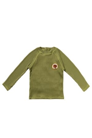 Salted Stories Solid Rib UV-werend zwemshirt Iguana