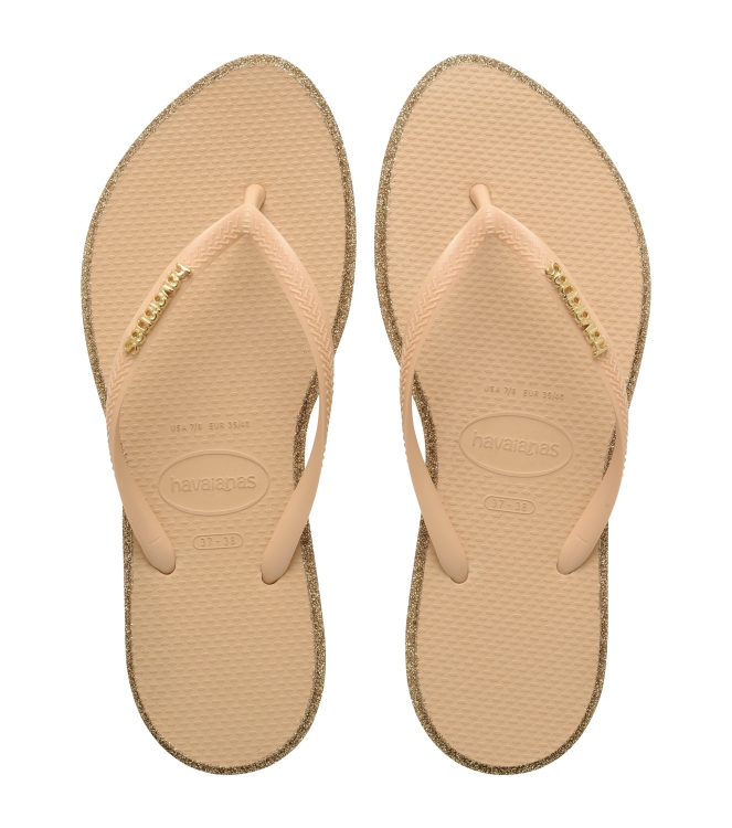 Havaianas slippers Dark Brown/Golden 4150157