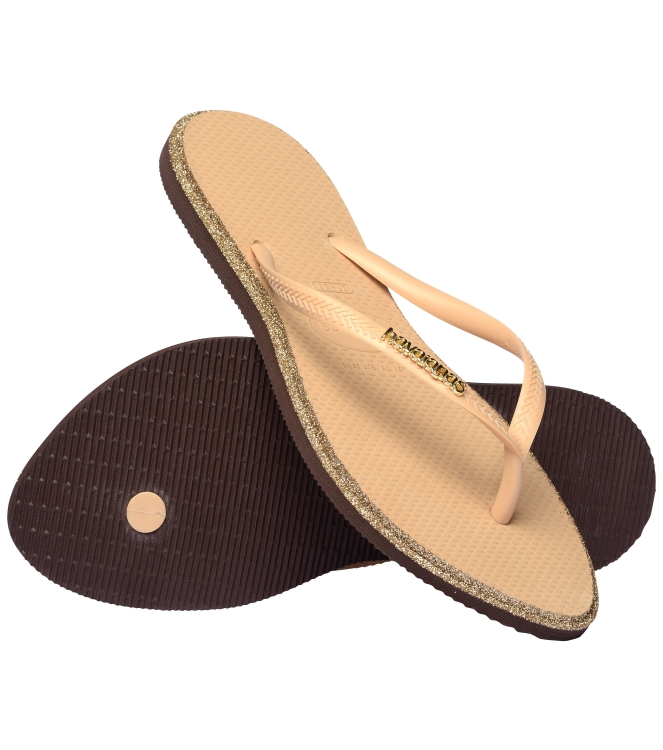 Havaianas slippers Dark Brown/Golden 4150157