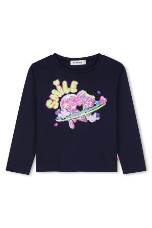 BillieBlush T-shirt met paillettenprint Marine