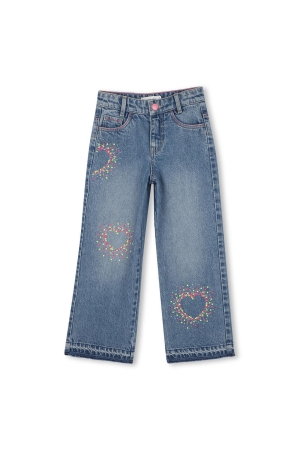 BillieBlush Spijkerbroek met hartjes Double Stone Bleach