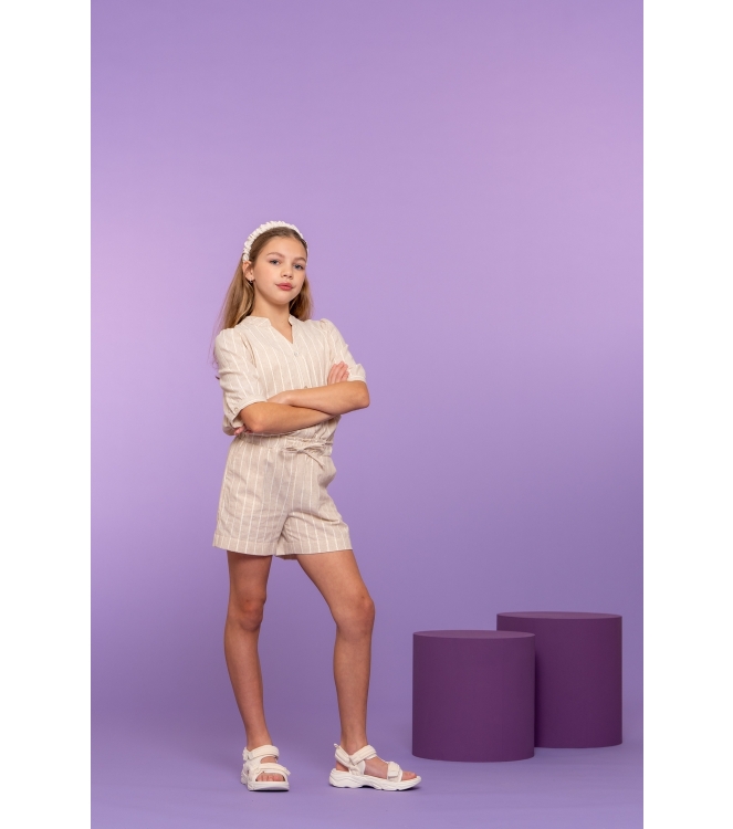 Geisha broeken Ecru/Lurex 61185K-70