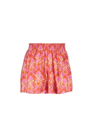 Geisha Korte broek met Allover print Mandarine Red/Ecru/Blush
