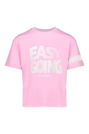 Geisha T-shirt easy going Light Pink/Off-White