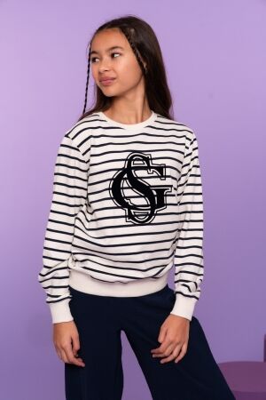 Geisha Sweat gestreept Navy/Off-White