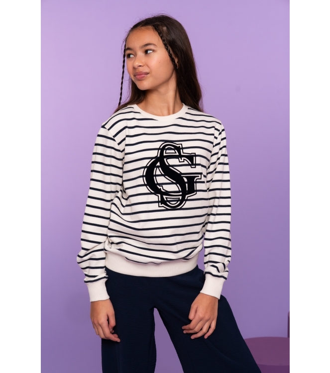 Geisha truien Navy/Off-White 62091K-41