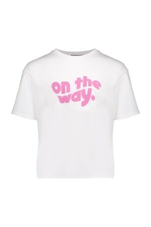 Geisha T-shirt on the way Off-White/Lavender