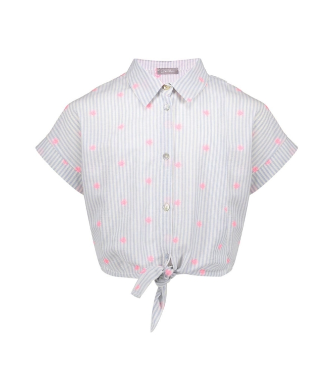 Geisha blouses Off-White/L'blue/Pink 63164K-70