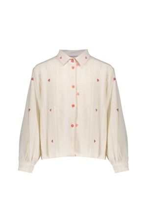 Geisha Blouse Hearts Off-White/Red