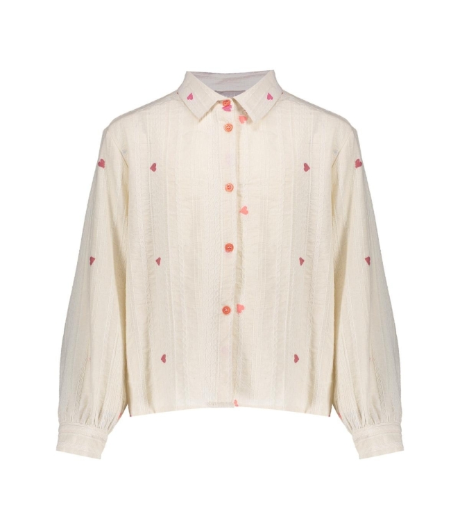 Geisha blouses Off-White/Red 63168K-70