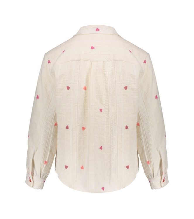 Geisha blouses Off-White/Red 63168K-70