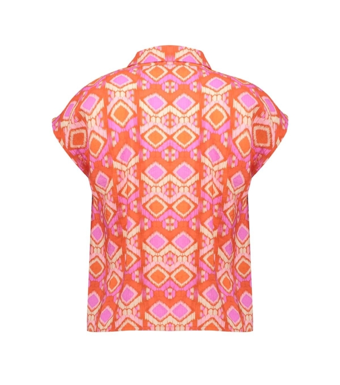 Geisha blouses Mandarine Red/Ecru/Blush 63272K-20