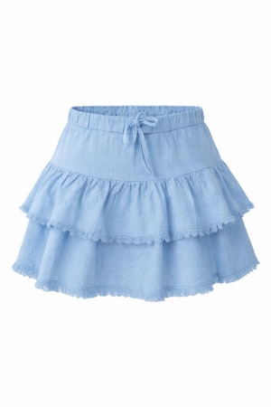 Geisha Rokje met ruffles Blue