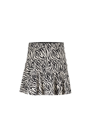 Geisha Skort met Allover print Black/Off-White