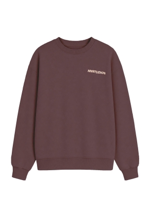 Nik&Nik Neil Oversized Sweatshirt Aubergine Brown