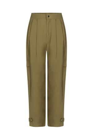 Ai&Ko Reza Lange broek Bronze Green