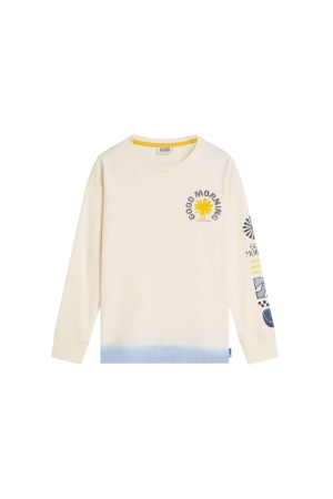 Scotch & Soda Kids T-shirt Longsleeve Multi Artwork Eggnog