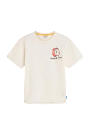 Scotch & Soda Kids T-shirt Relaxed-fit Eggnog