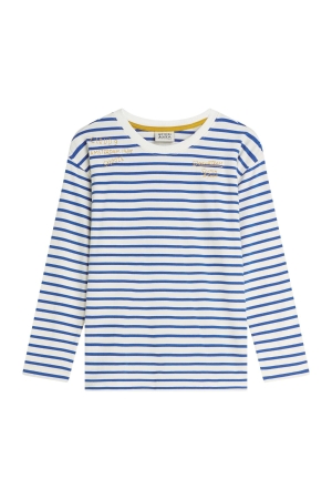 Scotch & Soda Kids T-shirt Longsleeve Relaxed-fit Strong Blue Stripe