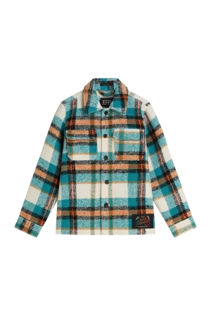 Scotch & Soda Kids Relaxedfit Overshirt Biscay Bay Check