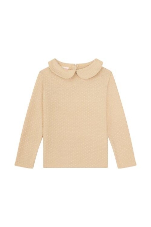 Someone Hailey t-shirt met kraagje Light Beige
