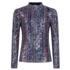 Ai&Ko blouses 194118 - Denim Blue Ivona Sequins Co 332 G