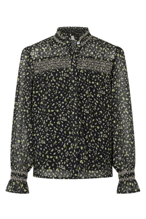 Ai&Ko Jackey Duotone Blouse 000900 - Black