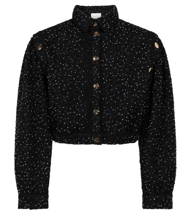 Ai&Ko blazers & gilets 000900 - Black Marlyna Tweed Pes 137 G