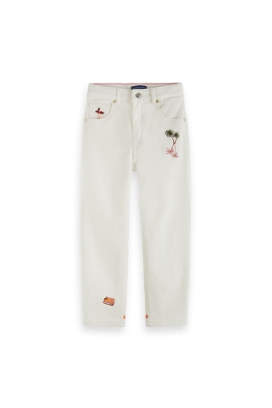 Scotch & Soda Kids The Tide high-rise jeans Beach Scene 7045 Beach Scene