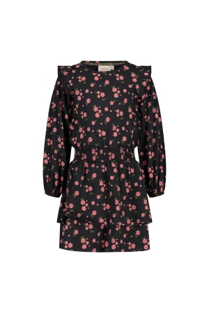Jubel Jurk AOP - Moon Flowers Antraciet