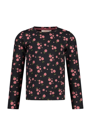 Jubel Longsleeve AOP - Moon Flowers Antraciet
