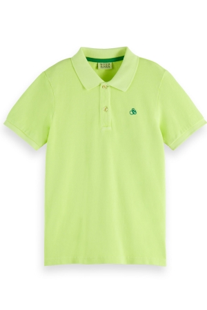 Scotch & Soda Kids Garment Dyed Polo Pique 6971 Lighthouse Lime