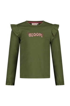 Jubel Longsleeve - Moon Flowers Olijf