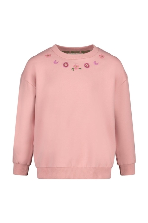 Jubel Sweater met borduursels - Moon Flowers l.Roze