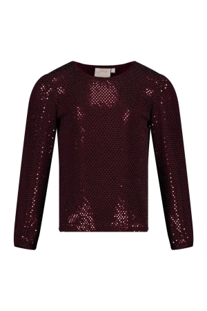 Jubel Longsleeve pailetten - Daily Princess Bordeaux