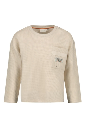 Sturdy Longsleeve met rugprint- Mountain top Offwhite
