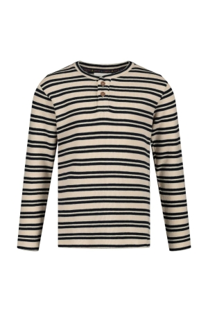 Sturdy Longsleeve rib met streep - Rock the Earth Offwhite