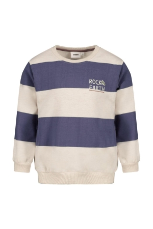 Sturdy Sweater streep - Rock the Earth Blauw