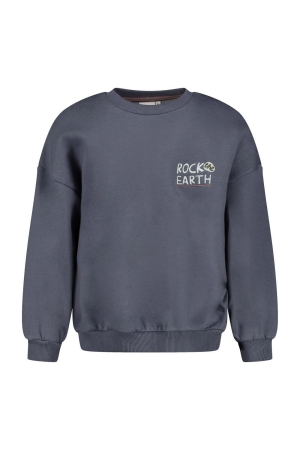 Sturdy Sweater met rugprint - Rock the Earth Blauw