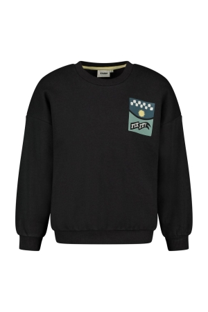 Sturdy Sweater met rugprint - Fix It Antraciet