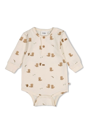 Feetje Romper AOP - Tiny Timber Tales Offwhite