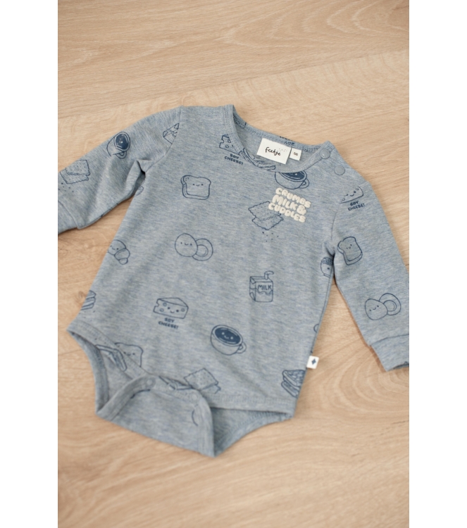 Feetje rompers Blauw melange 50200268