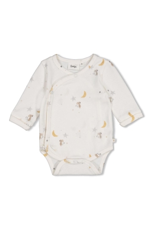 Feetje Wikkelromper AOP - Over the Moon for You Offwhite