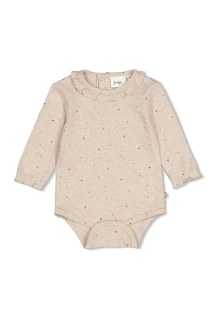 Feetje Romper AOP - My Little Love Taupe melange