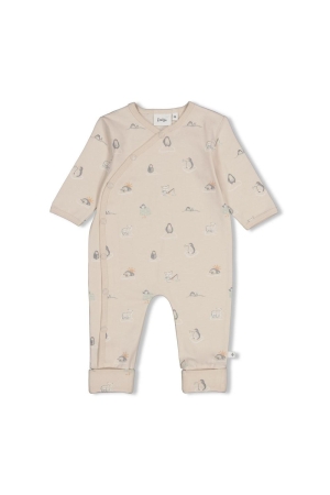 Feetje Babypakje omslagvoet AOP - Penguin Cuddles Zand