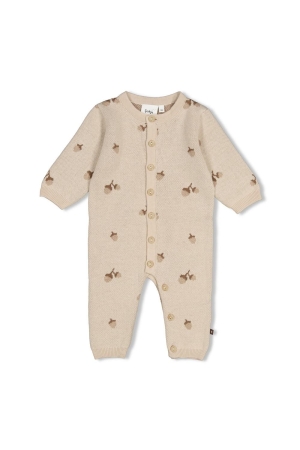 Feetje Babypakje gebreid AO - The Knits Zand