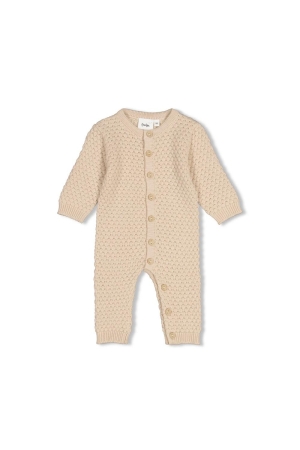 Feetje Babypakje gebreid - The Knits Zand